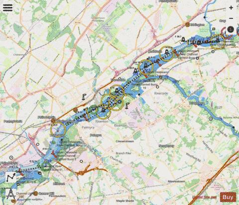 DELAWARE RIVER EXTENSION-TOP PANEL Marine Chart - Nautical Charts App - Streets