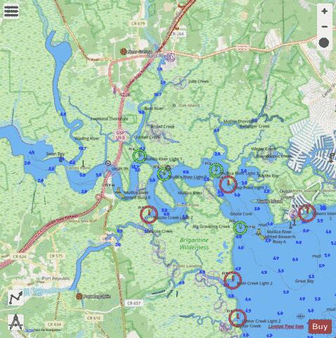 MULLICA RIVER EXTENSION Marine Chart - Nautical Charts App - Streets