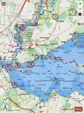 RARITAN BAY AND SOUTHERN PART OF ARTHUR KILL Marine Chart - Nautical Charts App - Streets
