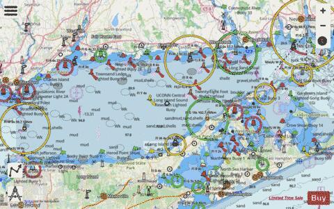 LONG ISLAND SOUND-EASTERN PART CONN-NY Marine Chart - Nautical Charts App - Streets