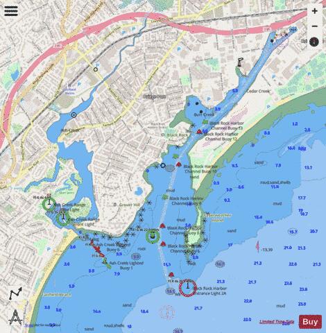 BLACK ROCK HARBOR INSET 3 Marine Chart - Nautical Charts App - Streets