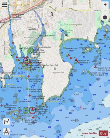STAMFORD HARBOR INSET 7 Marine Chart - Nautical Charts App - Streets