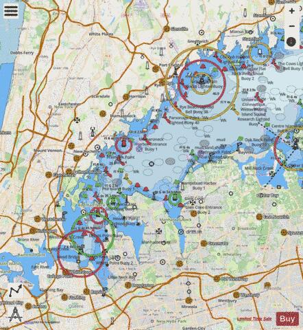 NEW HAVEN HBR ENT and PORT JEFFERSON THROGS NECK Marine Chart - Nautical Charts App - Streets