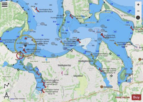 HUNTINGTON BAY INSET 13 Marine Chart - Nautical Charts App - Streets