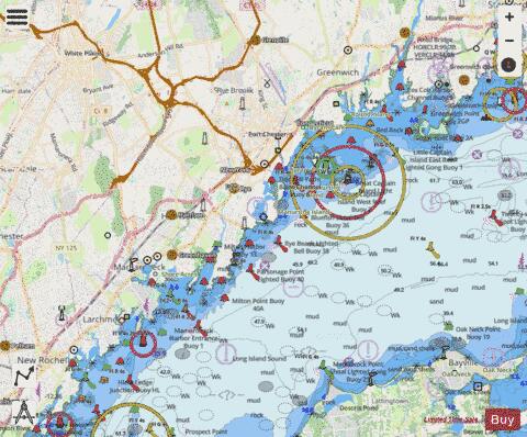 N SHORE LONG ISL SD-GREENWICH PT TO NEW ROCHELLE Marine Chart - Nautical Charts App - Streets
