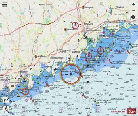 N.SHORE LONG ISL.SND-SHERWOOD PT TO STAMFORD HBR CT Marine Chart - Nautical Charts App - Streets
