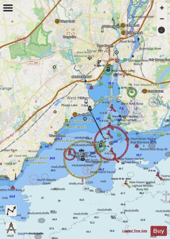NEW HAVEN HARBOR Marine Chart - Nautical Charts App - Streets