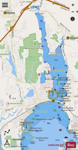 NIANTIC RIVER AND BAY Marine Chart - Nautical Charts App - Streets