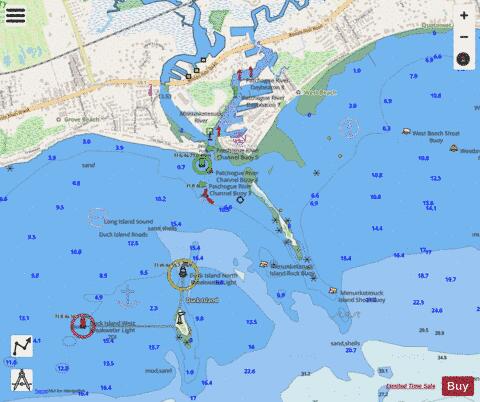 DUCK ISLAND ROADS INSET Marine Chart - Nautical Charts App - Streets