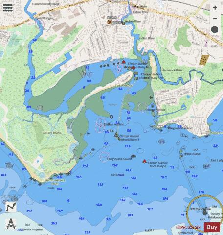 CLINTON HARBOR INSET Marine Chart - Nautical Charts App - Streets