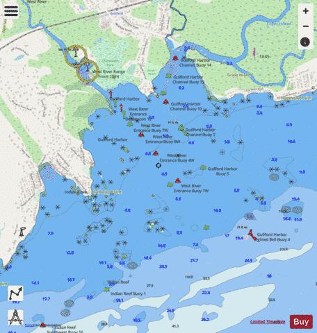 GUILFORD HARBOR INSET Marine Chart - Nautical Charts App - Streets