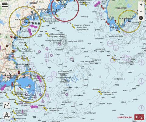 GULF OF MAINE AND GEORGES BANK Marine Chart - Nautical Charts App - Streets