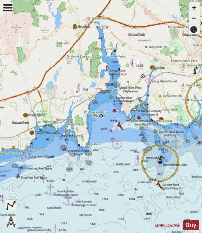 NORTH SHORE LONG ISLAND SOUND-NIANTIC BAY VICINITY Marine Chart - Nautical Charts App - Streets