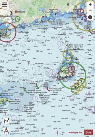 BLOCK ISL SND-PT JUDITH TO MONTAUK PT CONN-RI-NY Marine Chart - Nautical Charts App - Streets