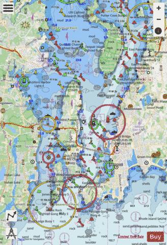 NARRAGANSETT BAY INCL NEWPORT HARBOR  RI Marine Chart - Nautical Charts App - Streets