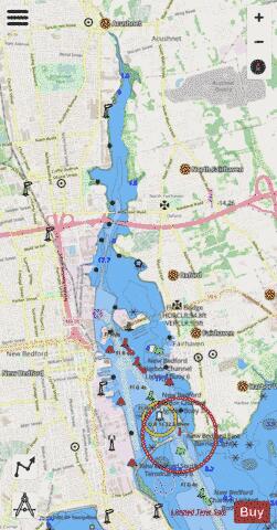 ACUSHNET RIVER  MA  INSET 6 Marine Chart - Nautical Charts App - Streets