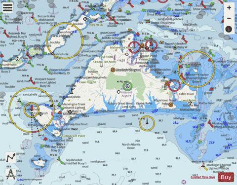 MARTHAS VINEYARD MA Marine Chart - Nautical Charts App - Streets