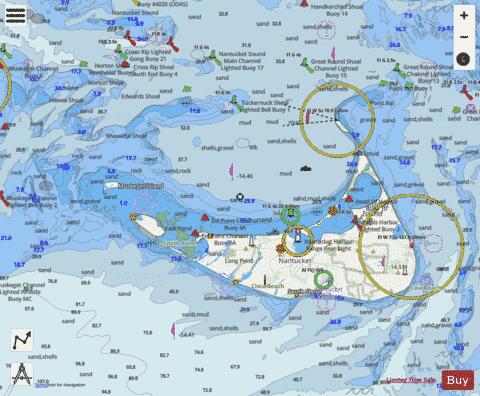 NANTUCKET ISLAND MA Marine Chart - Nautical Charts App - Streets