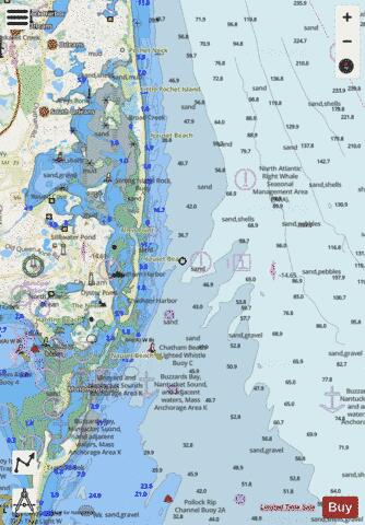 CHATHAM HARBOR AND PLEASANT BAY  MA Marine Chart - Nautical Charts App - Streets