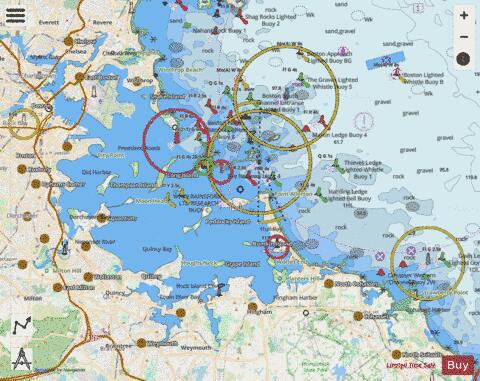 BOSTON HARBOR  MA Marine Chart - Nautical Charts App - Streets