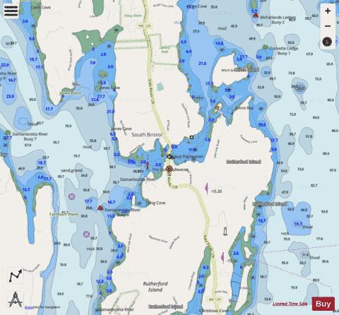 SOUTH BRISTOL HARBOR INSET  ME Marine Chart - Nautical Charts App - Streets