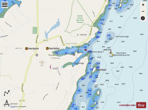 NEW HARBOR INSET ME Marine Chart - Nautical Charts App - Streets