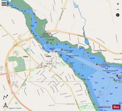 BELFAST HARBOR  INSET Marine Chart - Nautical Charts App - Streets
