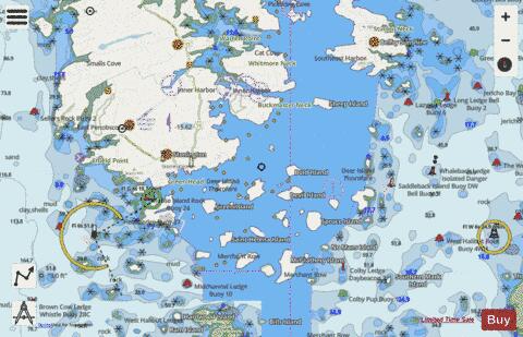 DEER ISLAND THOROFARE AND CASCO PASSAGE Marine Chart - Nautical Charts App - Streets