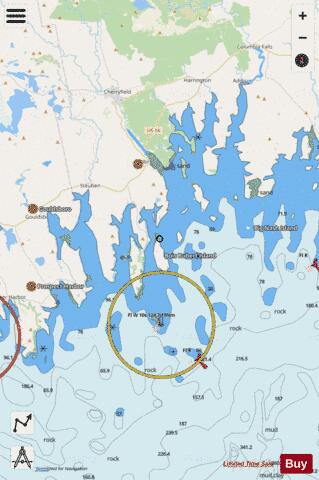 TIBBETT NARROWS TO SCHOODIC ISLAND  ME Marine Chart - Nautical Charts App - Streets