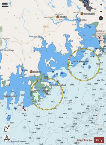 MACHIAS BAY TO TIBBETT NARROWS MAINE Marine Chart - Nautical Charts App - Streets