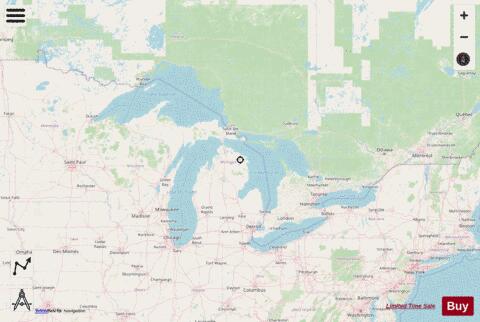 GENERAL CHART OF THE GREAT LAKES Marine Chart - Nautical Charts App - Streets