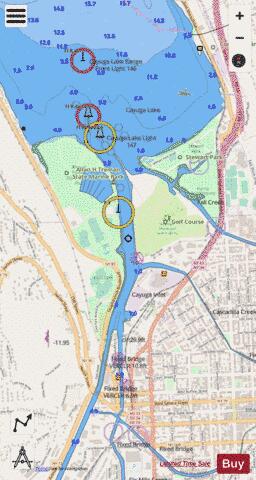 ITHACA NEW YORK INSET Marine Chart - Nautical Charts App - Streets