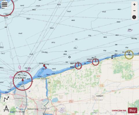 THIRTY MILE PT NEW YORK TO PORT DALHOUSIE ONTARIO Marine Chart - Nautical Charts App - Streets