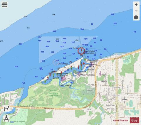 WILSON HARBOR NEW YORK INSET Marine Chart - Nautical Charts App - Streets