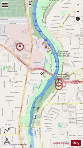 ROCHESTER HARBOR GENESEE RIVER TO HEAD OF NAVIGATION Marine Chart - Nautical Charts App - Streets