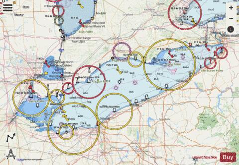 LAKE ERIE Marine Chart - Nautical Charts App - Streets