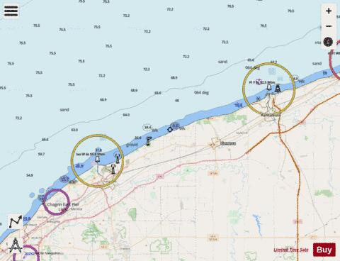 ASHTABULA TO CHAGRIN RIVER OHIO Marine Chart - Nautical Charts App - Streets