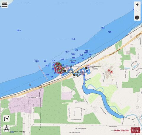 BEAVER CREEK OHIO INSET Marine Chart - Nautical Charts App - Streets