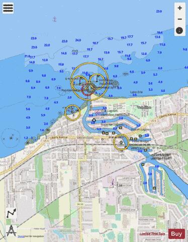 VERMILION OHIO INSET Marine Chart - Nautical Charts App - Streets