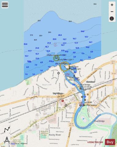 ROCKY RIVER OHIO Marine Chart - Nautical Charts App - Streets
