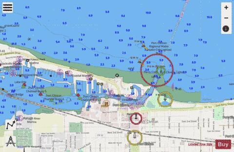 PORT CLINTON OHIO INSET Marine Chart - Nautical Charts App - Streets
