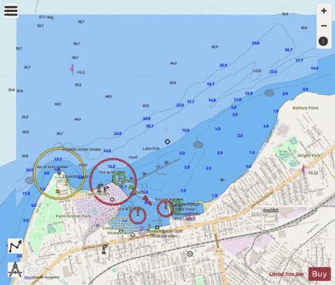 DUNKIRK HARBOR NEW YORK INSET MERCATOR Marine Chart - Nautical Charts App - Streets