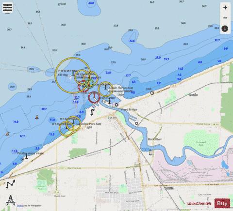 LORAIN HARBOR OHIO Marine Chart - Nautical Charts App - Streets