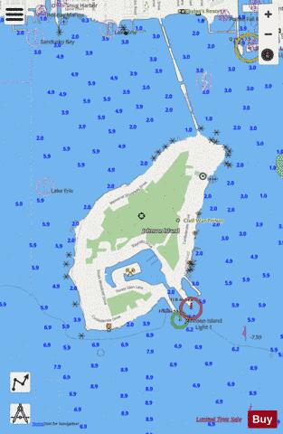 SOUTH SHORE OF LAKE ERIE SANDUSKY BAY 12 Marine Chart - Nautical Charts App - Streets