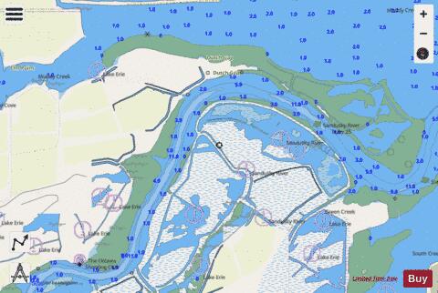 SOUTH SHORE OF LAKE ERIE SANDUSKY RIVER 22 Marine Chart - Nautical Charts App - Streets