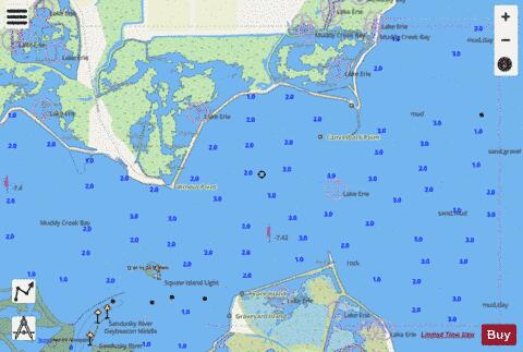 SOUTH SHORE OF LAKE ERIE 25 Marine Chart - Nautical Charts App - Streets