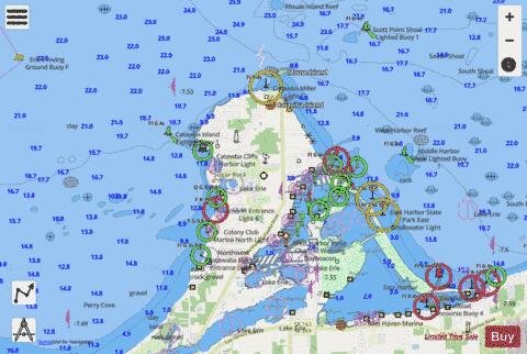 ISLANDS IN LAKE ERIE 27 Marine Chart - Nautical Charts App - Streets