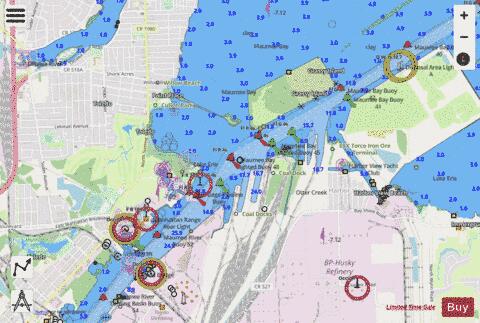 WEST END OF LAKE ERIE PAGE 6 Marine Chart - Nautical Charts App - Streets