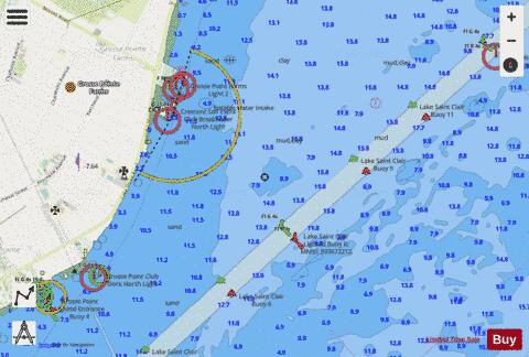 LAKE ST.CLAIR PAGE 17 Marine Chart - Nautical Charts App - Streets