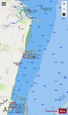 LAKE  ST.CLAIR PAGE 18 Marine Chart - Nautical Charts App - Streets